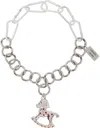 Chopova Lowena Silver Rockin' Horse Necklace In Silver