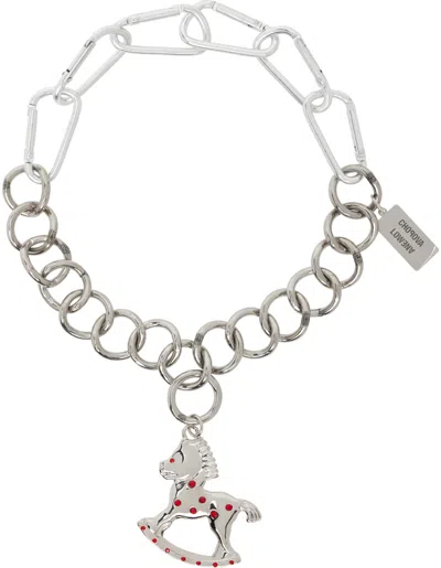 Chopova Lowena Silver Rockin' Horse Necklace