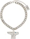 Chopova Lowena Silver Top Dog Necklace In Silver