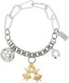 Chopova Lowena Silver Twin Necklace In Multi