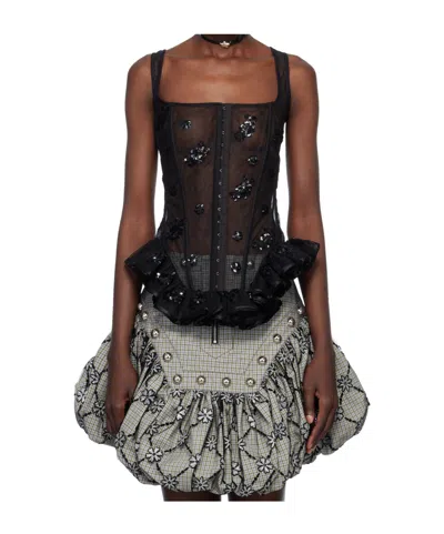 Chopova Lowena Sleeveless Bra In Black