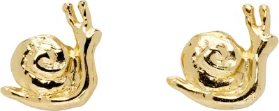 Chopova Lowena Snail Stud Earrings In Gold