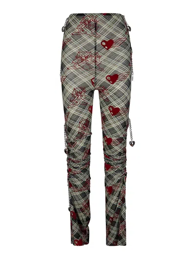 Chopova Lowena Sonicscape Mesh Leggings In Blue