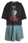 Chopova Lowena Spaced Out Crystal Embellished T-shirt Dress In Multi