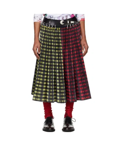 Chopova Lowena Split Carabiner Midi Skirt In Black
