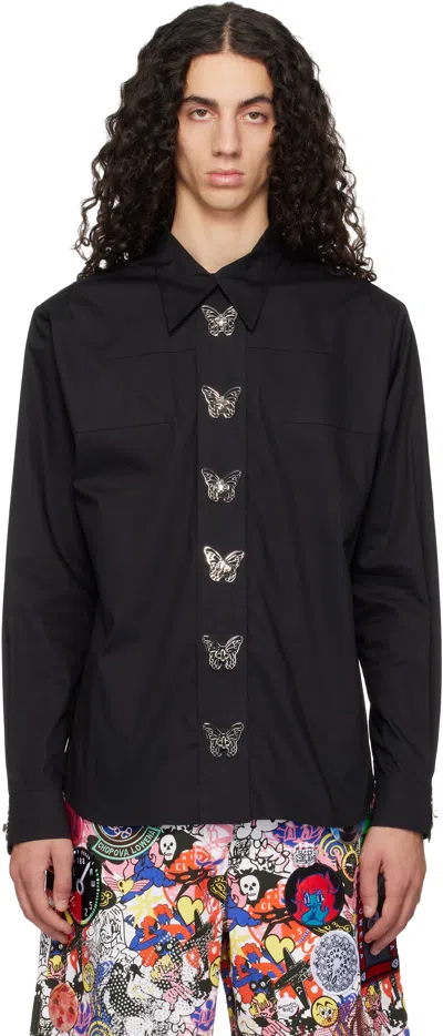 Chopova Lowena Ssense Exclusive Black Butterfly Shirt