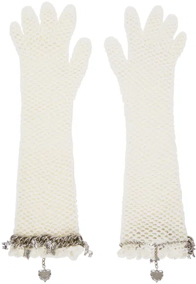 Chopova Lowena Ssense Exclusive Off-white Gloves