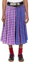 Chopova Lowena Carabiner Midi Skirt In Purple / Blue