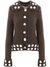 Chopova Lowena Gray Starboard Cardigan In Braun