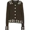 Chopova Lowena Gray Starboard Cardigan In Grey