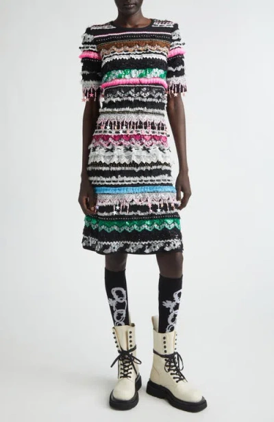 Chopova Lowena Starbrites Embellished Jersey Dress In Multi