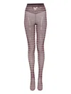 Chopova Lowena Stirrup Mesh Leggings In Red