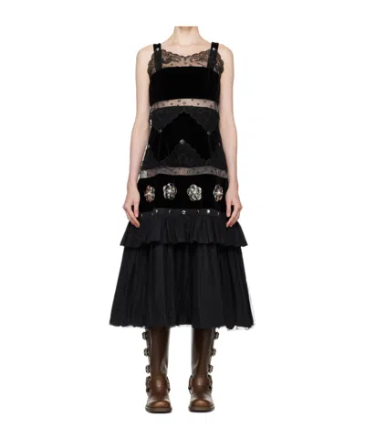 Chopova Lowena Stitched Mid-length Dress In Black