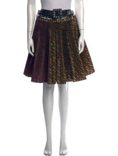 Pre-owned Chopova Lowena Striped Mini Skirt In Black