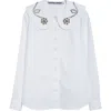 Chopova Lowena Studdy Poplin Button-up Shirt In White