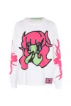 Chopova Lowena Bashful Oversize Jersey Graphic T-shirt In White