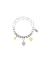Chopova Lowena Triple Curl Charm Necklace In Gray