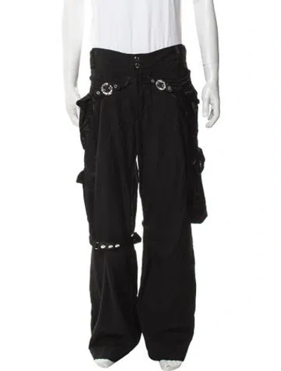 Pre-owned Chopova Lowena Virgin Wool Cargo Pants In Black