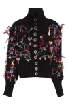 Chopova Lowena Washed Up Wool Cardigan In Multi