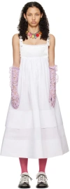 Chopova Lowena White Foray Midi Dress In White