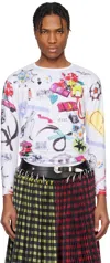 Chopova Lowena White 'what's In My Bag' Fitted Jersey T-shirt In Multi