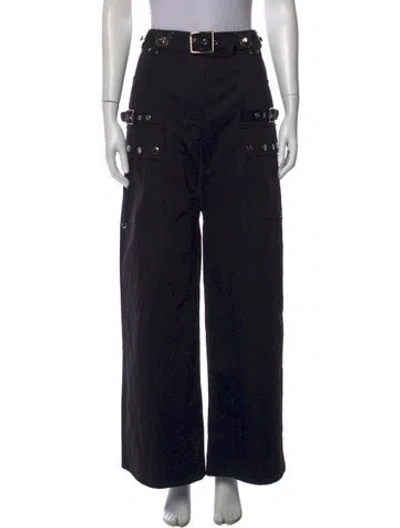 Pre-owned Chopova Lowena Wide Leg Pants In Black