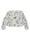 Chopova Lowena Willa Collared Printed Blouse In White