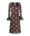 Chopova Lowena Windsucker Translucent Mid-length Dress In Black