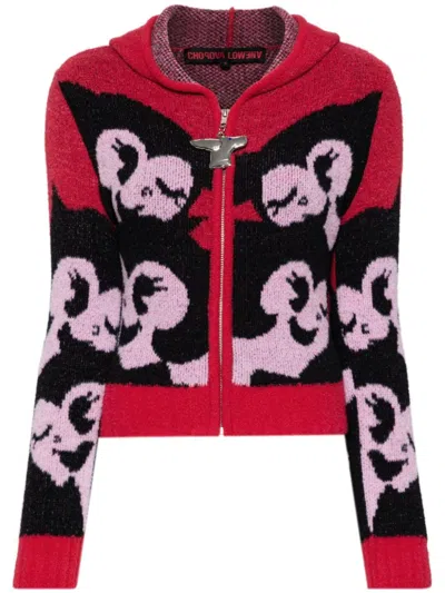 Chopova Lowena Red Wink Hoodie In Multi
