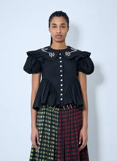 Chopova Lowena Lasso Studded Blouse In Black