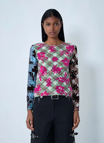CHOPOVA LOWENA CHOPOVA LOWENA WOMEN PIXEL BUNNY MESH TOP