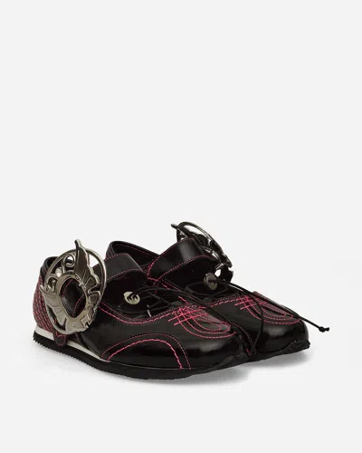 Chopova Lowena Women S Butterfly Marta Mary Jane Shoes Black / Pink In Multi