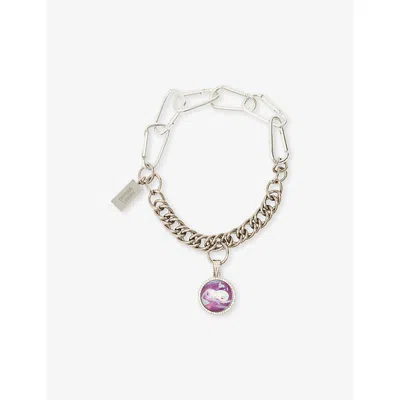 Chopova Lowena Womens Harry Lambert For  X Disney Goldfish Charm Metal  Necklace Multi In Metallic