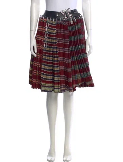 Pre-owned Chopova Lowena Wool Knee-length Skirt In Red