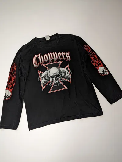 Pre-owned Choppers X Vintage West Coast Choppers Vintage Long Sleeve T Shirt In Black