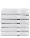 Chortex Set Of 6 Irvington Turkish Cotton Washcloths In Grey