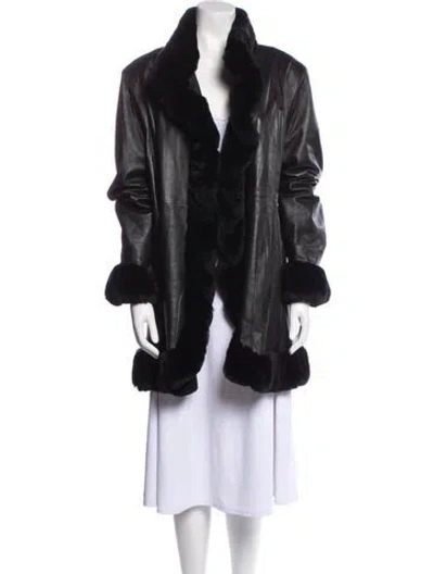 Pre-owned Chosen Couture Collection Faux Fur Coat In Black
