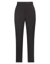 Choses Woman Pants Dark Brown Size 12 Polyester, Viscose, Cotton, Elastane In Brown