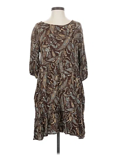 Pre-owned Chris & Carol Casual Dress In Brown