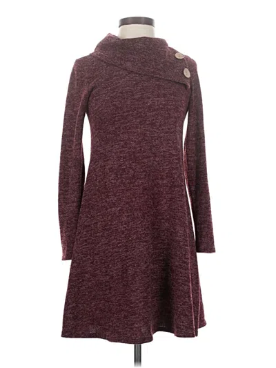 Pre-owned Chris & Carol Casual Dress In Burgundy