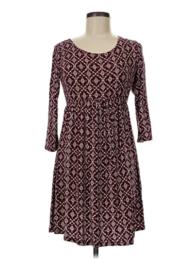 Pre-owned Chris & Carol Casual Dress In Burgundy