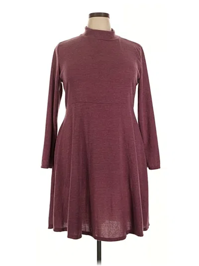 Pre-owned Chris & Carol Casual Dress In Burgundy