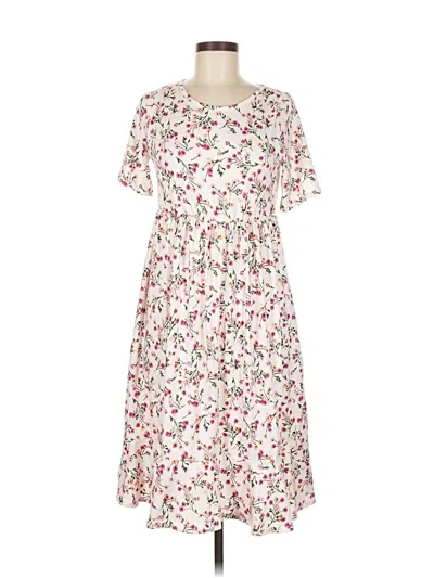 Pre-owned Chris & Carol Casual Dress In White