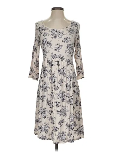 Pre-owned Chris & Carol Casual Dress In White