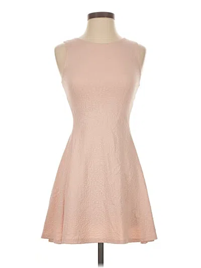 Pre-owned Chris & Carol Cocktail Dress In Tan