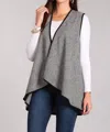 Chris & Carol Houndstooth Vest In Black & Ivory