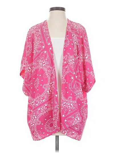 Pre-owned Chris & Carol Kimono In Pink