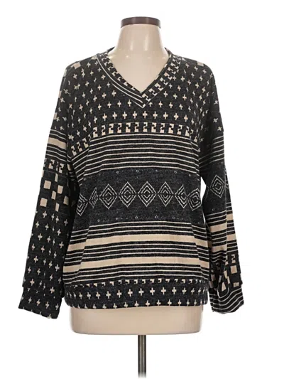Pre-owned Chris & Carol Pullover Sweater In Black