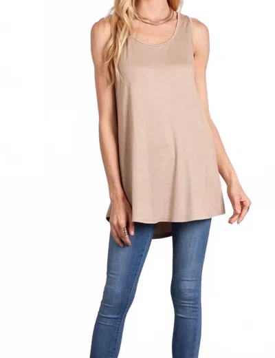 Chris & Carol Scoopneck Tank Top In Mocha In Brown