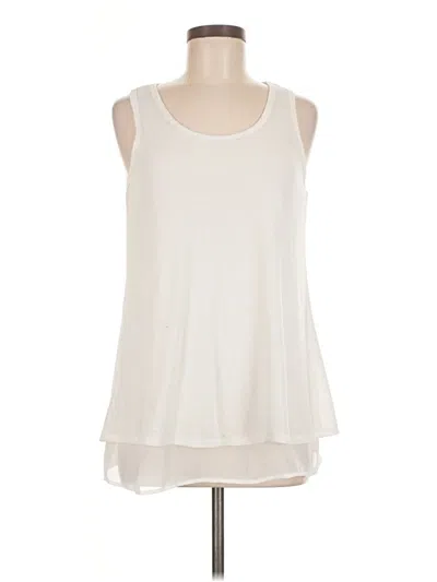 Pre-owned Chris & Carol Sleeveless Blouse In Ivory